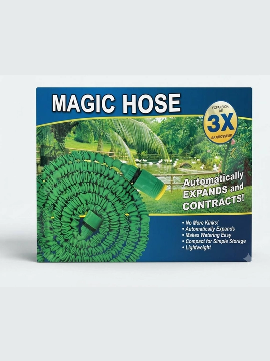 Растягивающийся садовый шланг Magic Hose, 25 м, с распылителем, для полива сада