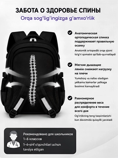Рюкзак для школы ортопедический, школьный рюкзак, портфель