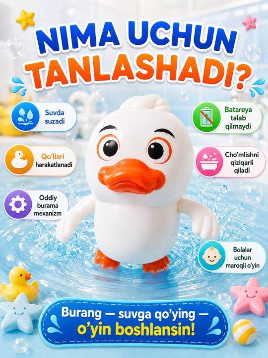 Bolalar bilan suzish uchun qiziqarli va rangli suzuvchi o'yinchoqlar