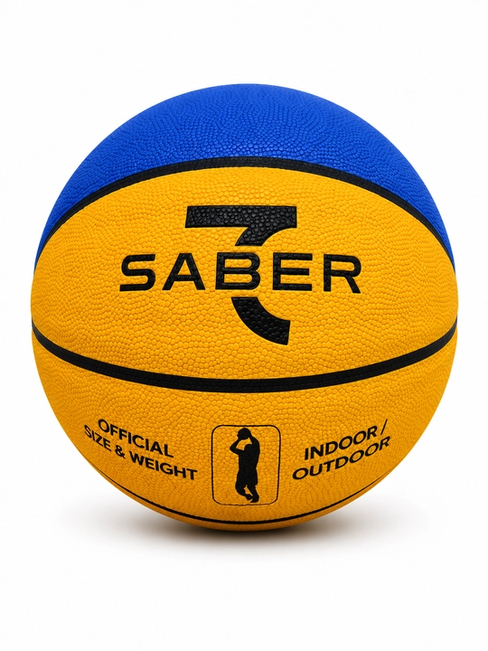7SABER basketbol to‘pi, basketbol sport to‘pi, mashg‘ulot  uchun, mustahkam, 7-o‘lcham
