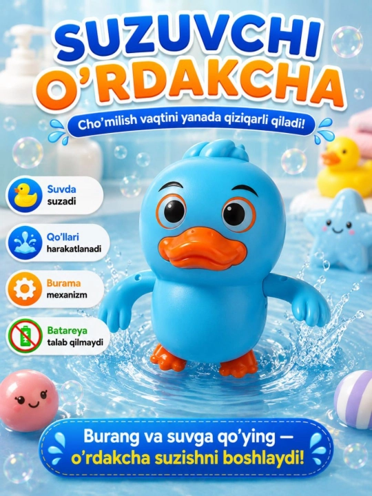 Bolalar bilan suzish uchun qiziqarli va rangli suzuvchi o'yinchoqlar - 