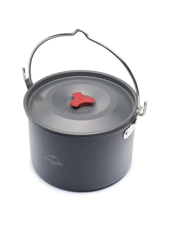 Туристический подвесной котелок Naturehike NH17D021-G, серый, 4–6 человек - 