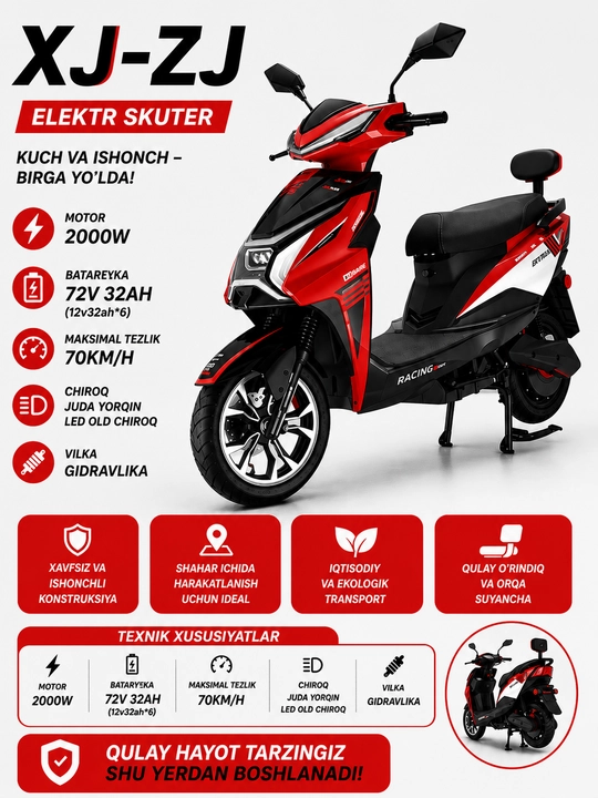 XJ-ZJ elektr skuteri - 