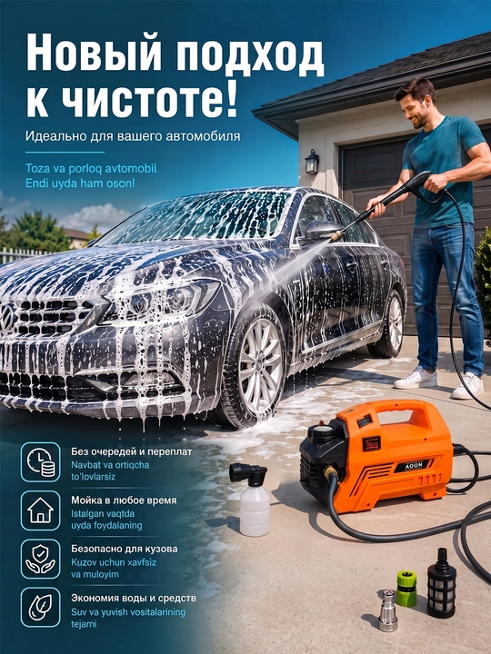 Мойка высокого давления BosimPro автомойка,M7 - 2200W — устройство для мойки автомобилей