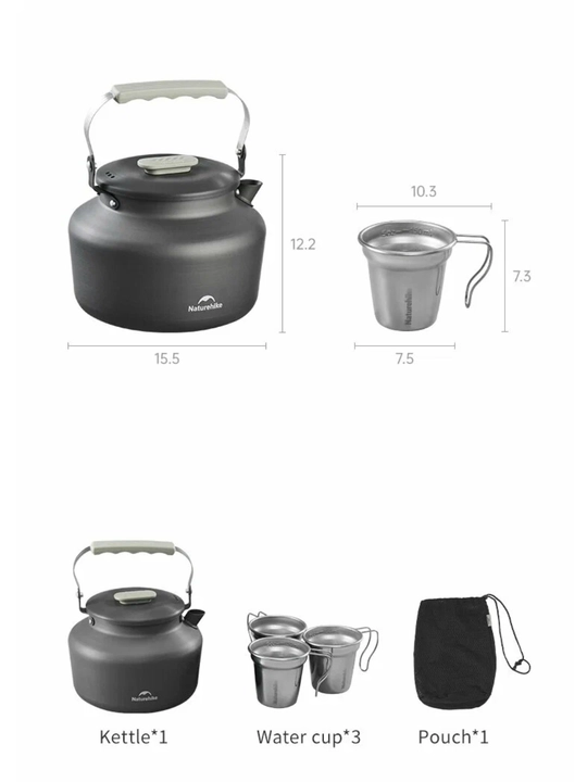 Туристическая фляга Naturehike CNK2450CF030 с 3 чашками