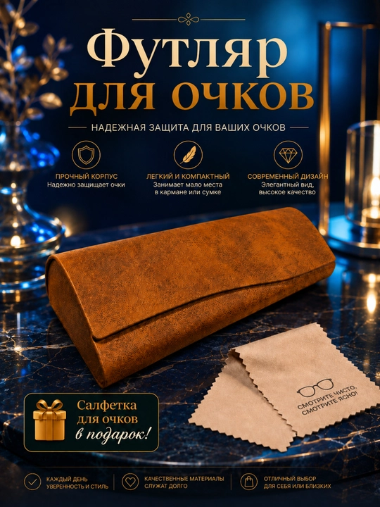 Противоударный футляр для очков