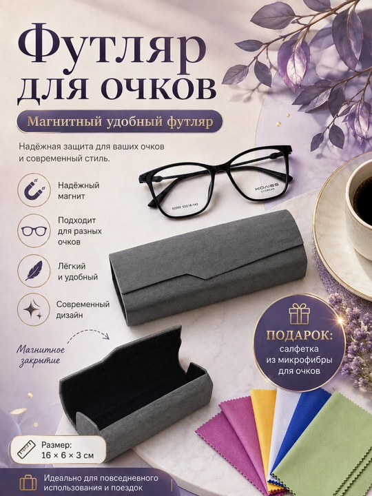 Противоударный футляр для очков