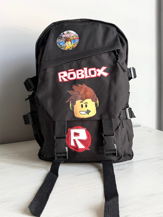 Roblox printli maktab ryukzagi 42×28×13 sm, qora