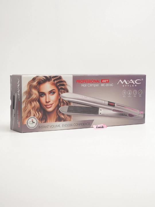 MAC MC-2016 titan qotishmali professional soch uchun gofra dazmol