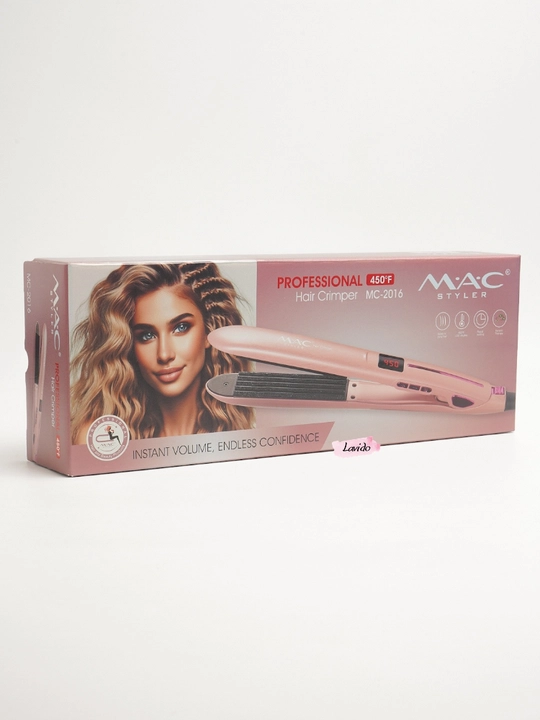 MAC MC-2016 titan qotishmali professional soch uchun gofra dazmol