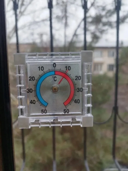 Оконный биметаллический термометр —50°C до +50°C, пластиковый