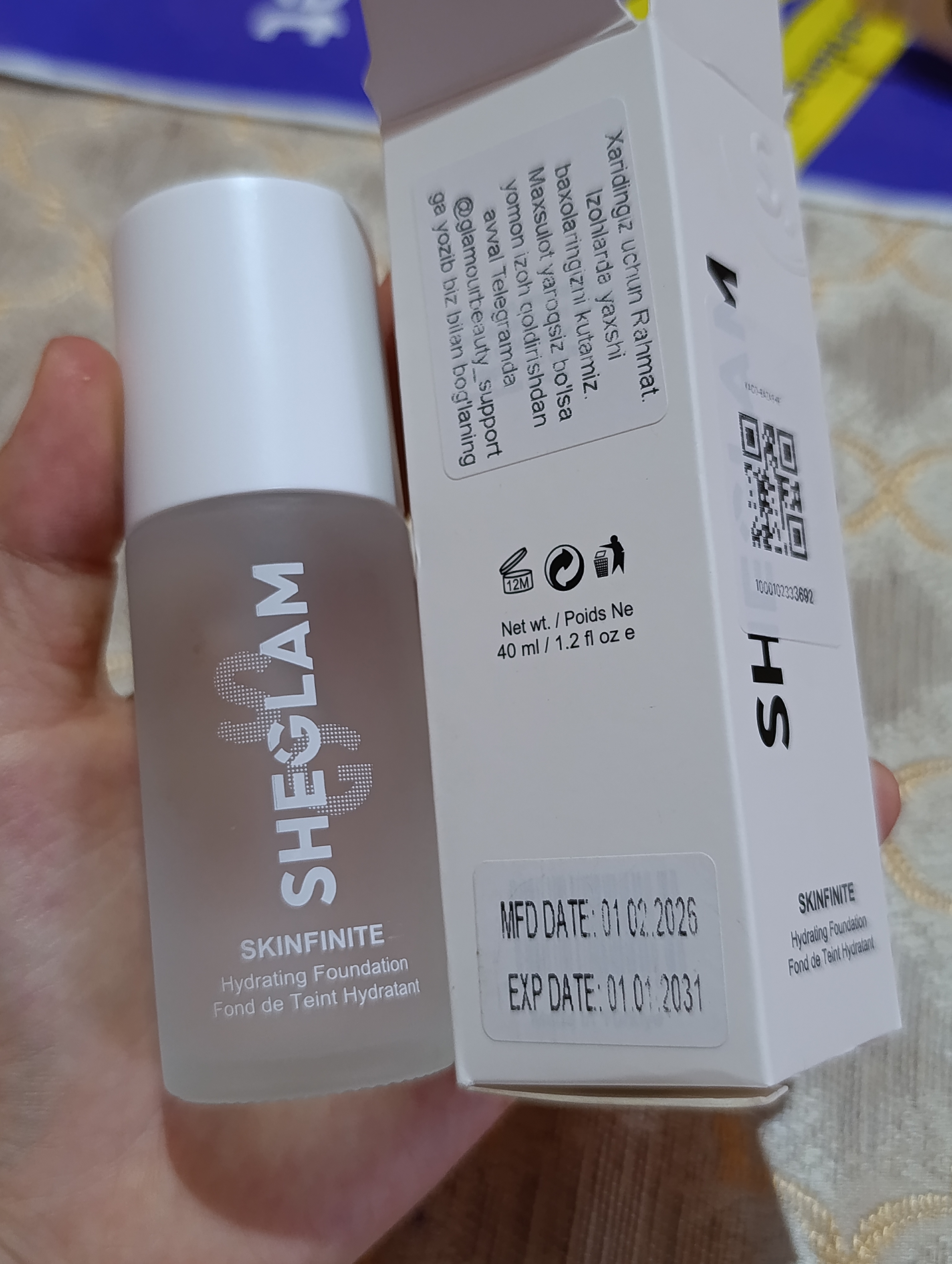 База под макияж Sheglam, Увлажняющий тональный крем SKINFINITE для лица 40 мл
