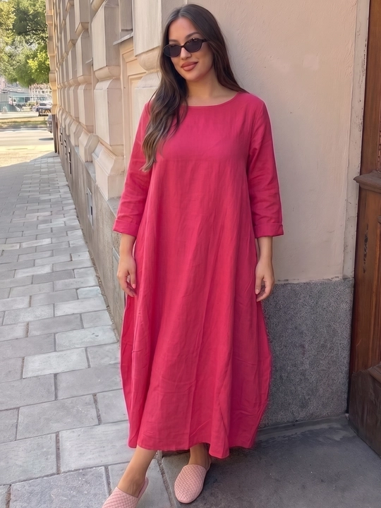 Katta o‘lchamli ayollar maksi ko‘ylagi, oversize ko‘ylak