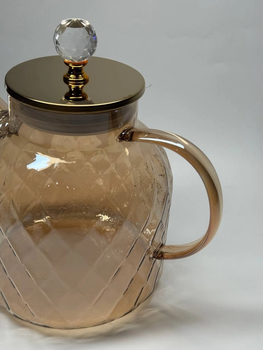 Стеклянный чайник, 1,4 л, для чая и травяных напитков, с крышкой