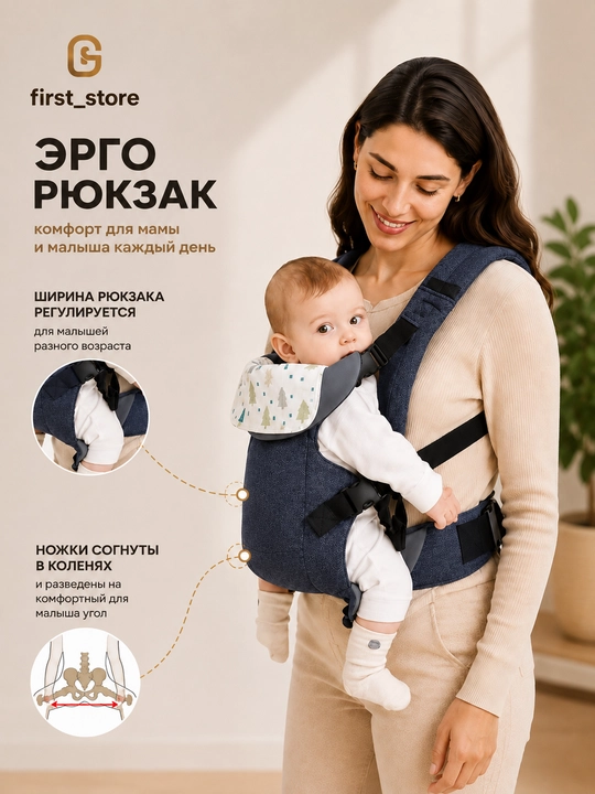 0-4 yoshli bolalar uchun ergonomik kenguru ryukzagi