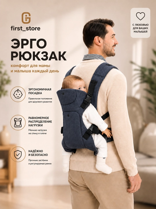 0-4 yoshli bolalar uchun ergonomik kenguru ryukzagi