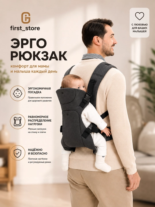 0-4 yoshli bolalar uchun ergonomik kenguru ryukzagi
