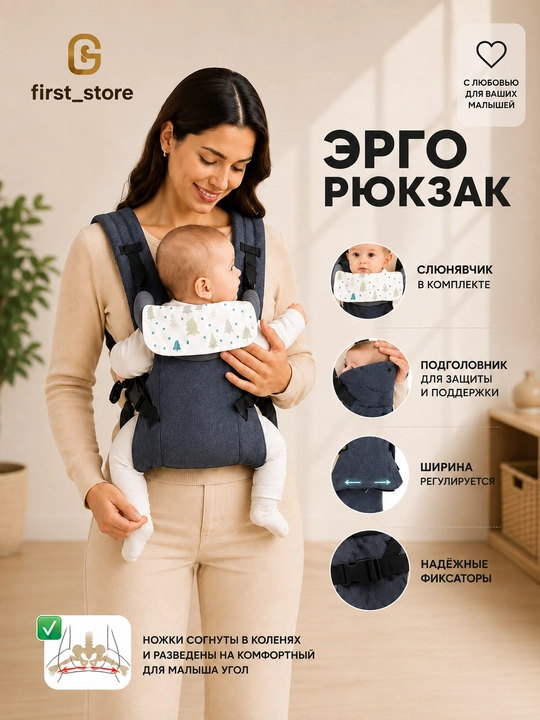 0-4 yoshli bolalar uchun ergonomik kenguru ryukzagi