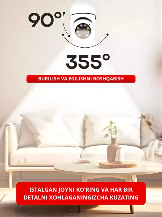 Беспроводная Wi-Fi камера наблюдения, для дома Full HD, с 2 камерами