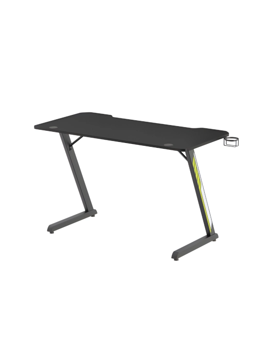 O‘yin stoli GMD02E-2, 120x60x75 sm, RGB yoritgichli, stakan tagligi va tutqichi bilan - 