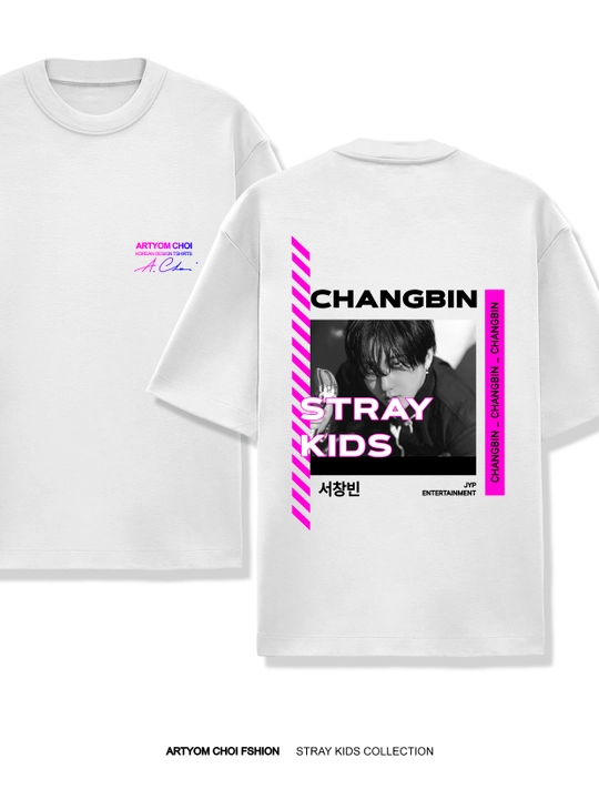 Футболка K-POP STRAYKIDS CHANGBIN 2.0 by ARTYOM CHOI, oversize, unisex - 