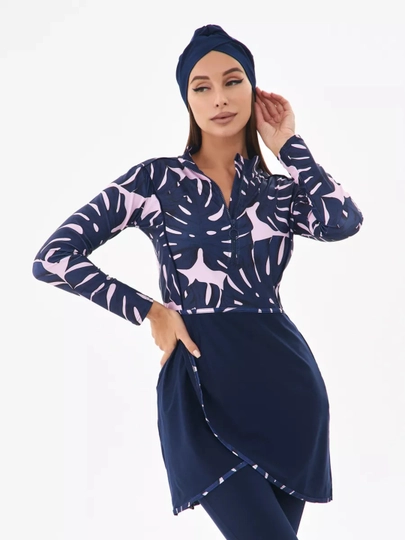Ayollar cho‘milish kiyimi, yopiq, musulmoncha, burkini, katta o‘lchamli cho‘milish kiyimi