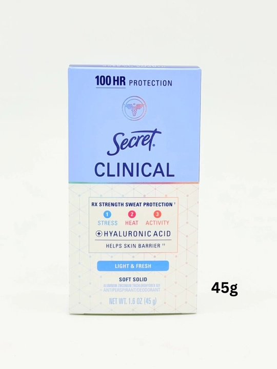 Secret Clinical Light & Fresh, антиперспирант-дезодорант для женщин, 45 г