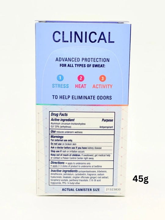 Secret Clinical Light & Fresh, антиперспирант-дезодорант для женщин, 45 г