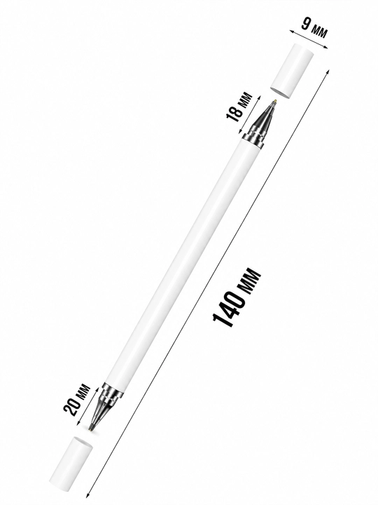 Smartfon va planshet uchun universal 2 tasi 1 da stilus-ruchka, diskli uchlik