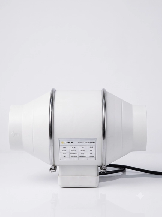 GIDROX kanal ventilyatori 220 V, 220–2206 m³/soat, diametri 100–315 mm