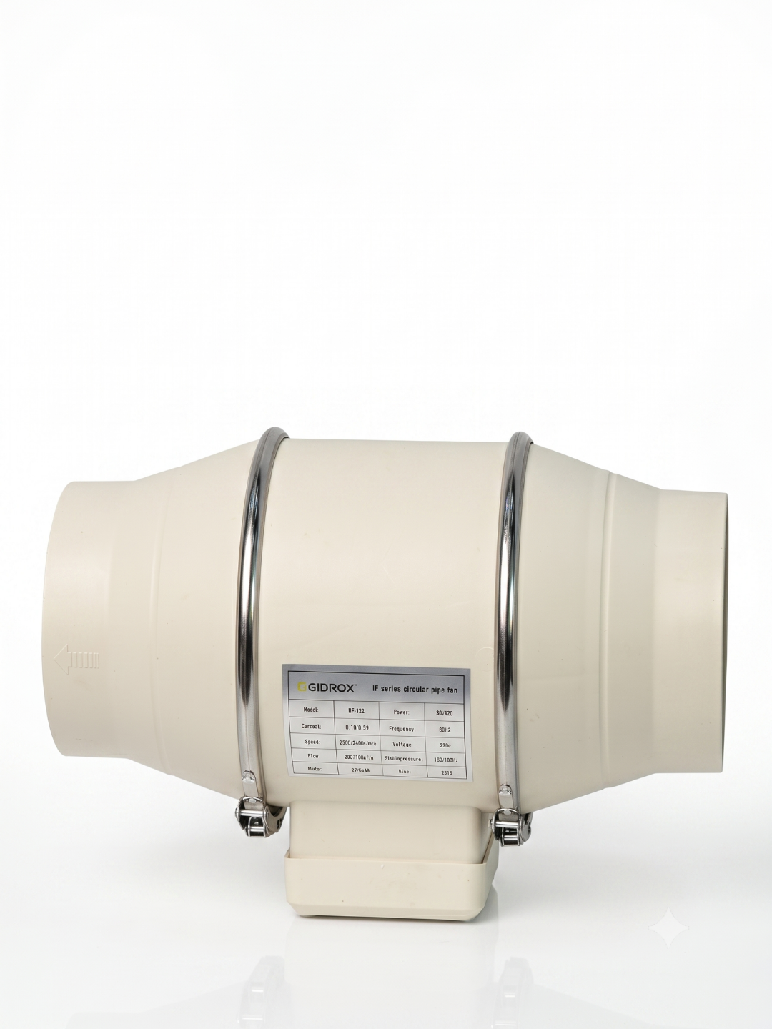 GIDROX kanal ventilyatori 220 V, 220–2206 m³/soat, diametri 100–315 mm
