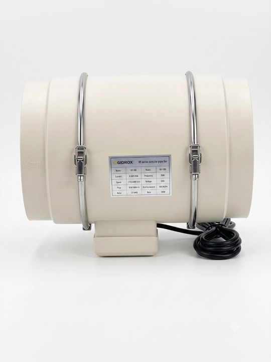 GIDROX kanal ventilyatori 220 V, 220–2206 m³/soat, diametri 100–315 mm