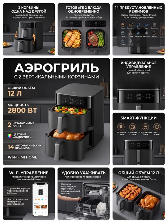Xiaomi Air Fryer 6L. 6.5L. 6.5L Smart. 7L. 10L. 12L Smart