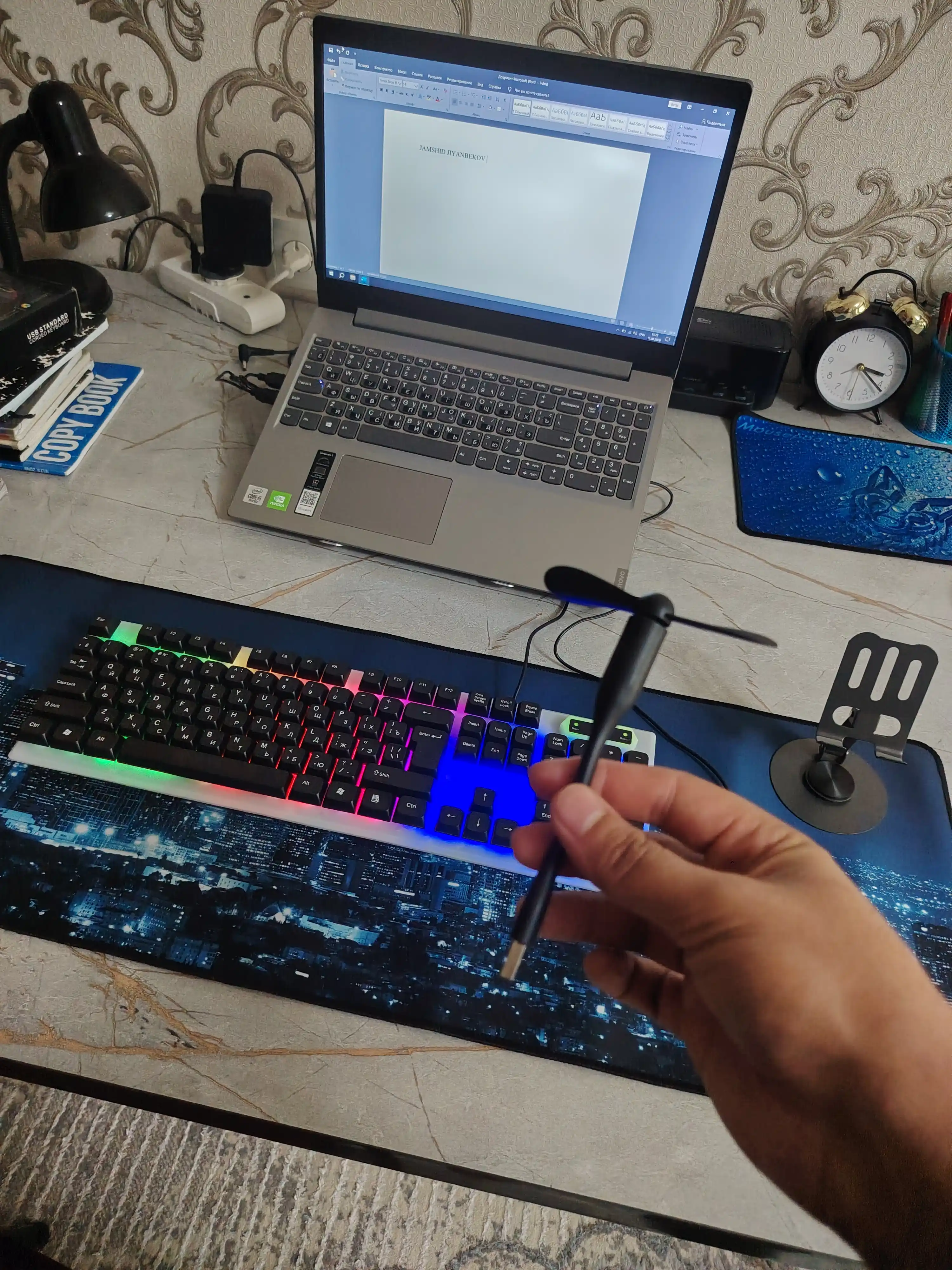 USB мини вентилятор портативный – для телефона и Powerbank