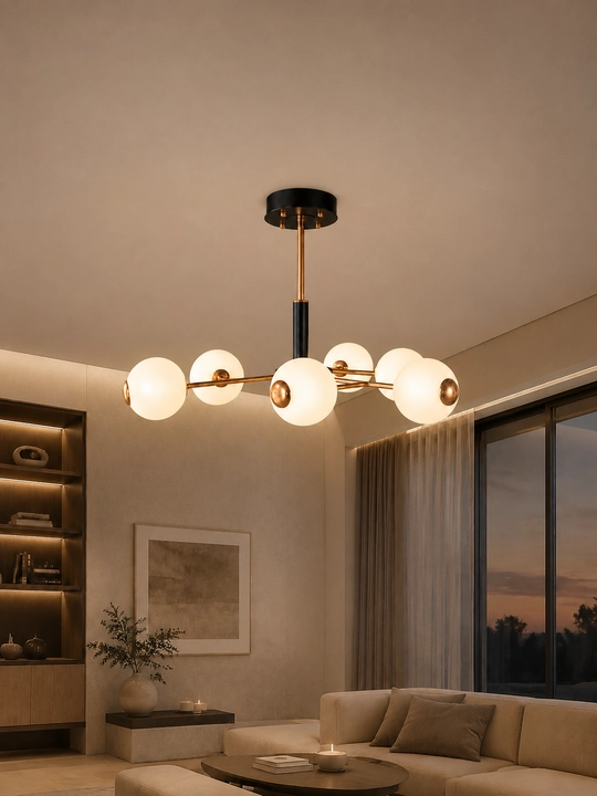 Osma LED lyustra 6 plafonli , 3 xil yorug‘lik rejimi, 20 m² gacha