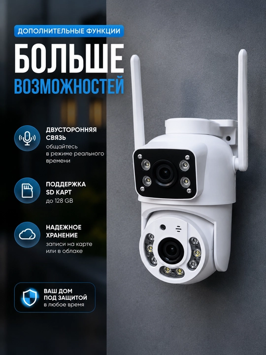 Двойная Wi-Fi камера наружная