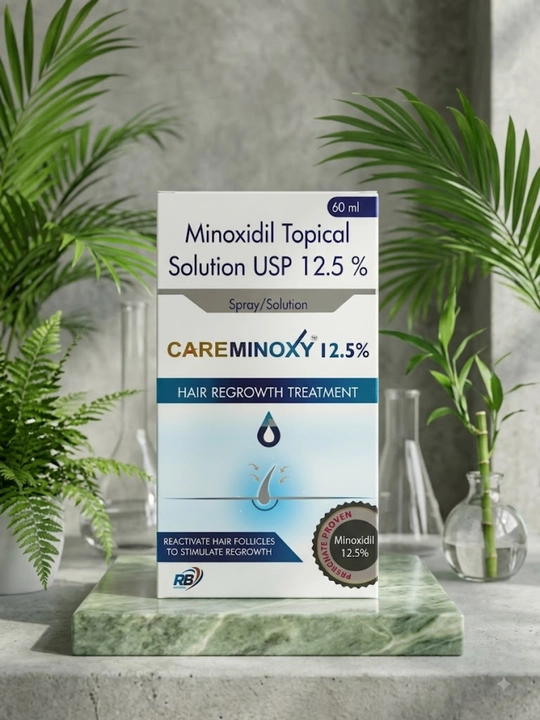 Careminoxy 12.5% Minoksidil kuchaytirilgan soch va soqol o'stiruvchi sprey, 60 ml - 