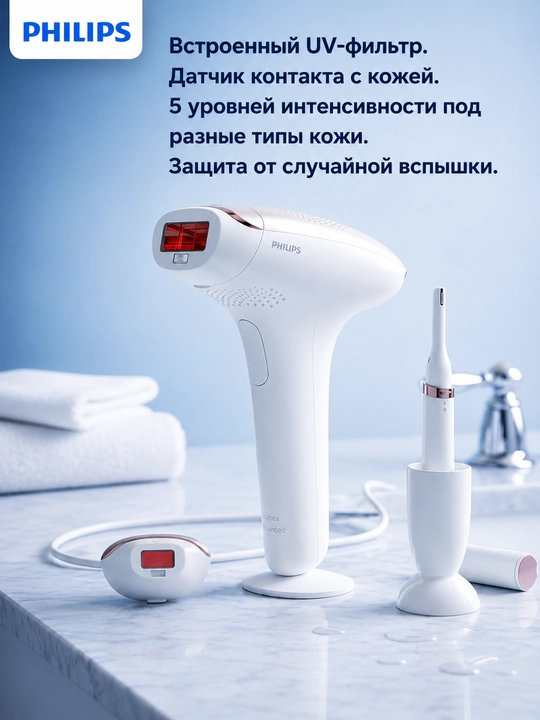 Philips Lumea BRI921 fotoepilyatori, yuz va tana uchun uy sharoitidagi epilyator