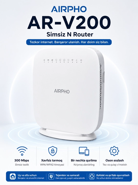 Airpho AR-V200 (ADSL/VDSL) Wi-Fi routeri - 