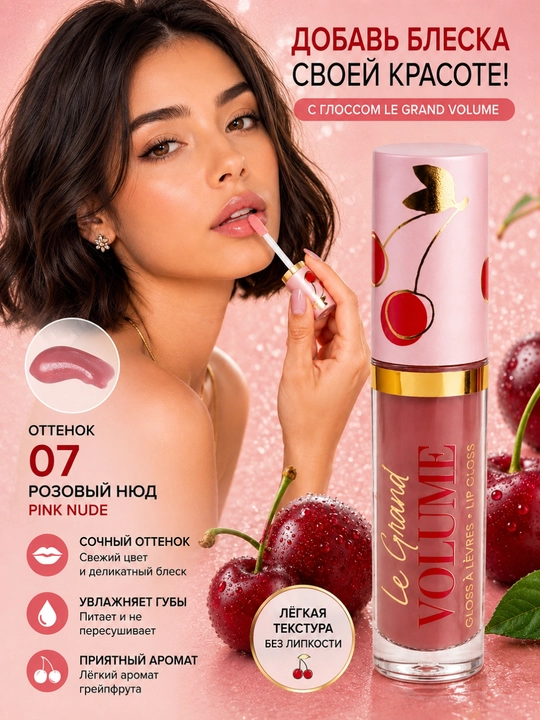 Labga blesk volume effekt bilan, yorqin nude blesklar - 
