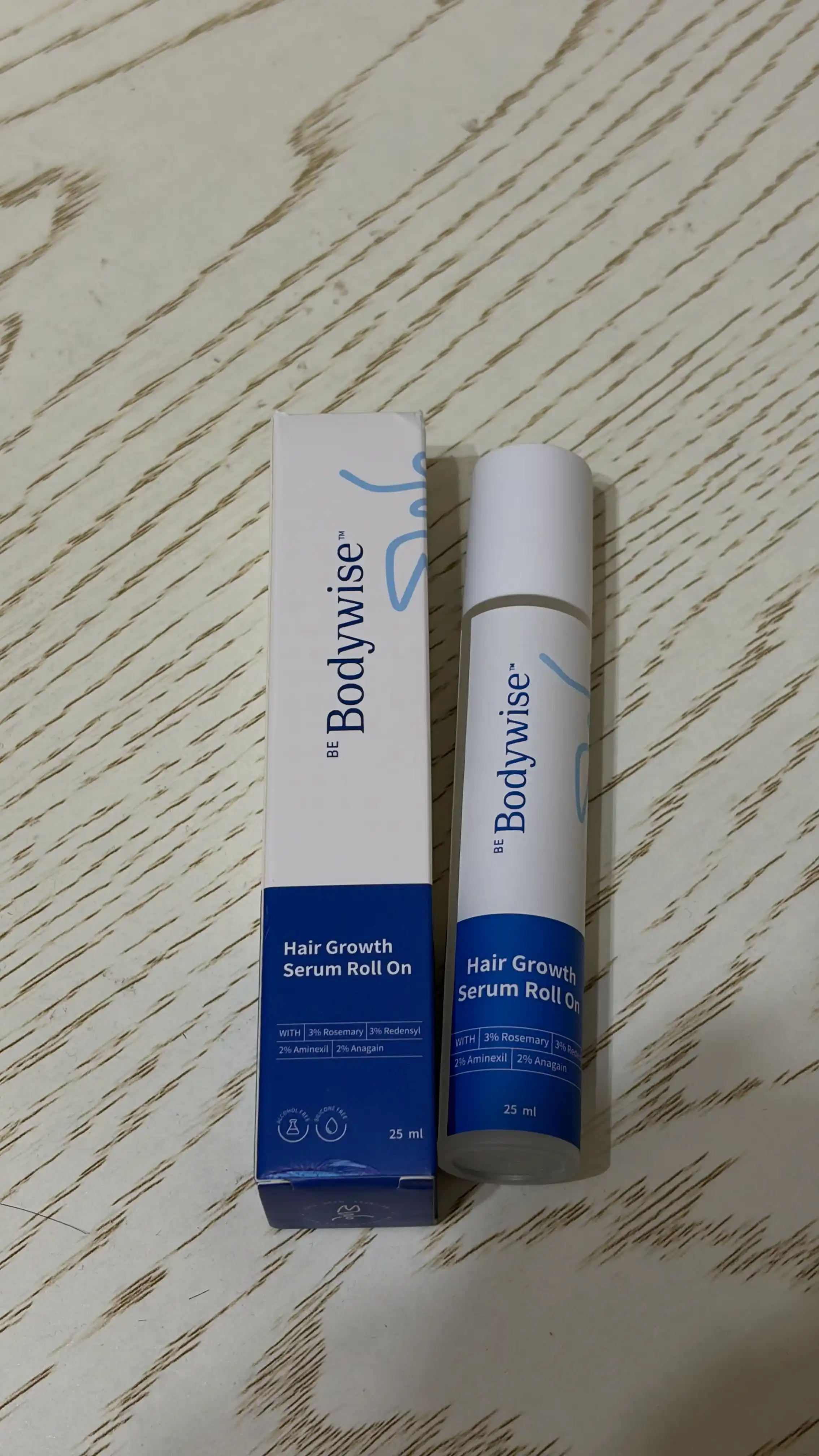 Сыворотка для роста волос Hair Growth Serum Rooll-on Bodywise, 25 мл, от выпадения