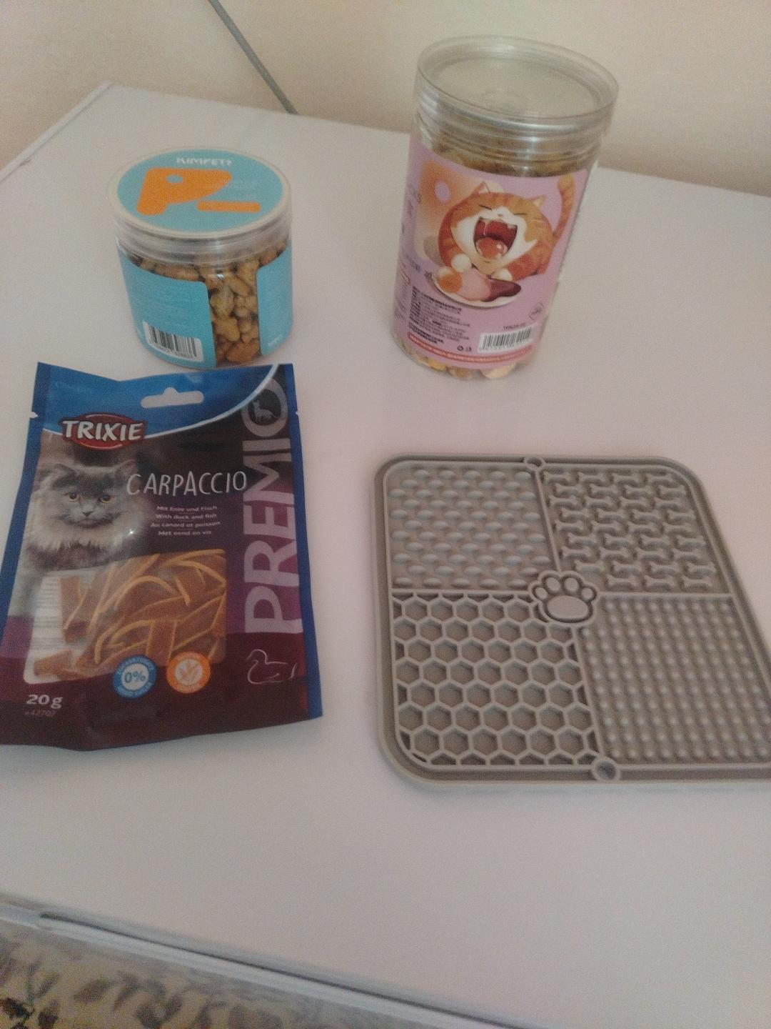 It va mushuklar uchun lizatish kovrik, antistress, sekin ovqatlantirish, silikon
