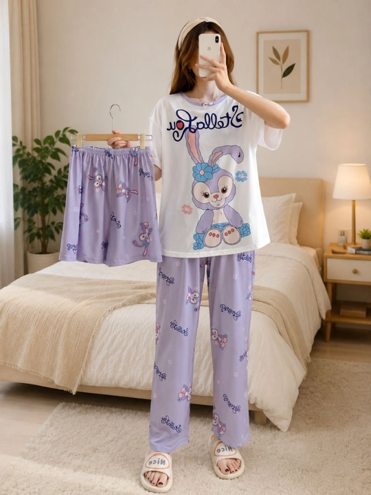 Ayollar tungi kiyimi, pijama, uy uchun kiyim, yumshoq pijama, shortikli pijama - 