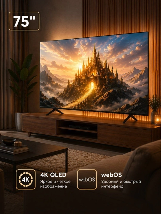 Смарт-телевизор 75" 4K QLED с webOS - 