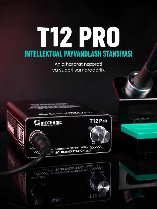 MECHANIC T12 Pro 75W – telefon ta’miri uchun professional payalnik stansiyasi - 