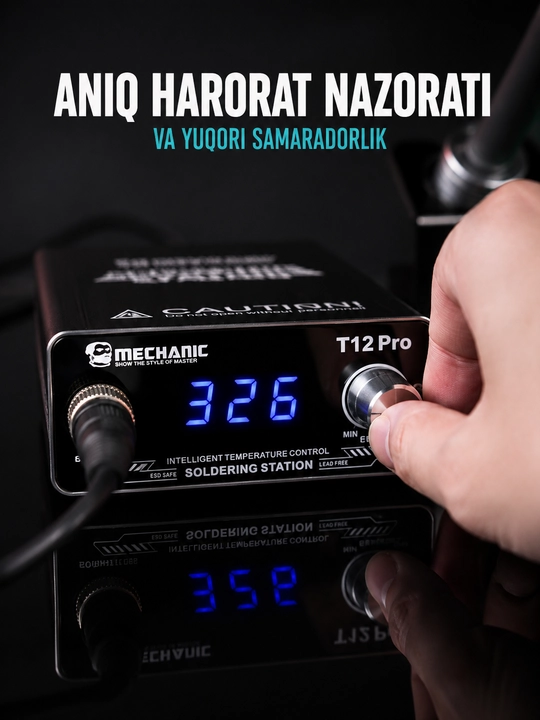 MECHANIC T12 Pro 75W – профессиональная паяльная станция для ремонта телефонов
