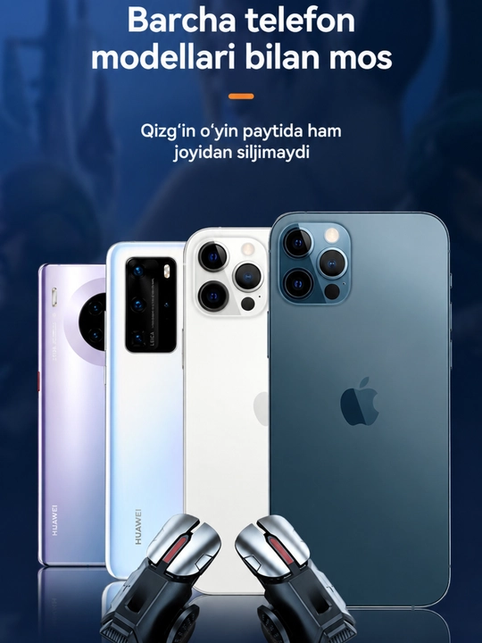 Trigger. 6 barmoqli mexanik gaming trigger — telefon o‘yini boshqaruvi tugmalari