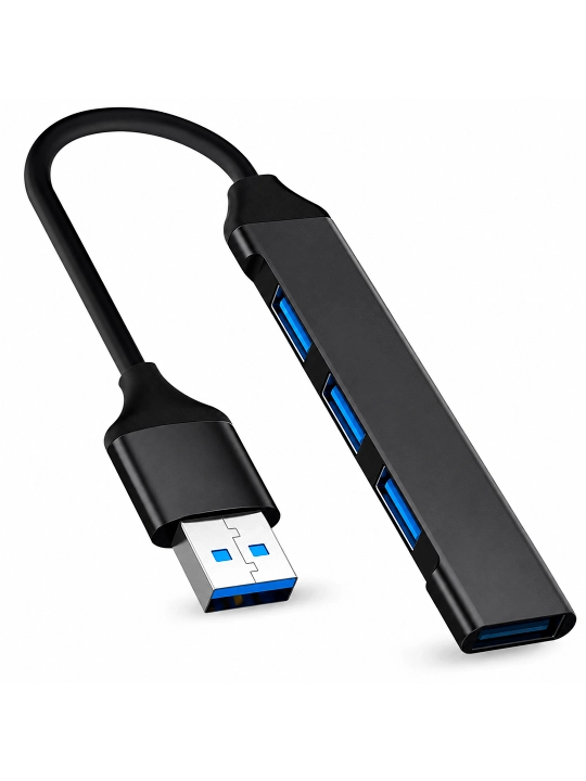 USB Hub 4 в 1, USB-A / Type-C, 1×USB 3.0 + 3×USB 2.0
