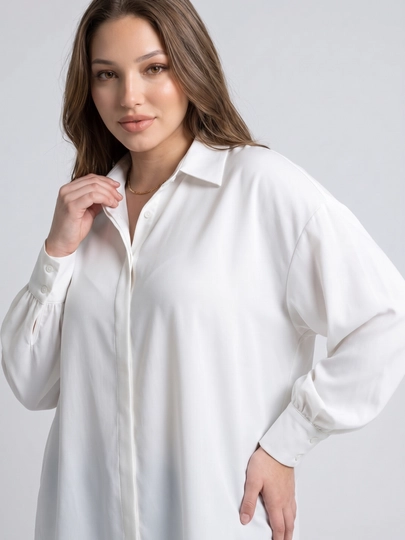 Rubashka ayollar oversize, katta o‘lchamlar XL–5XL, keng yengli — ELLY FASHION