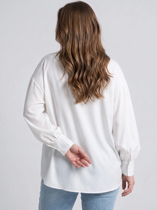 Rubashka ayollar oversize, katta o‘lchamlar XL–5XL, keng yengli — ELLY FASHION